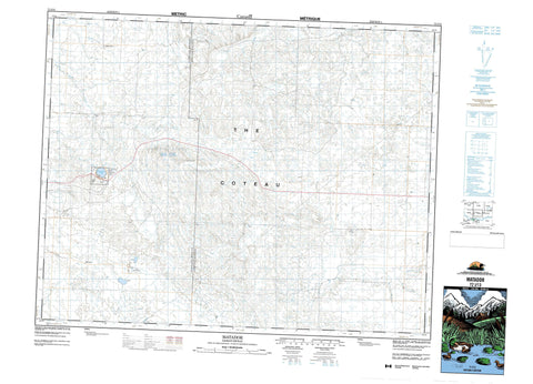 072J13 Matador Canadian topographic map, 1:50,000 scale