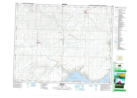 072J14 Beechy Canadian topographic map, 1:50,000 scale