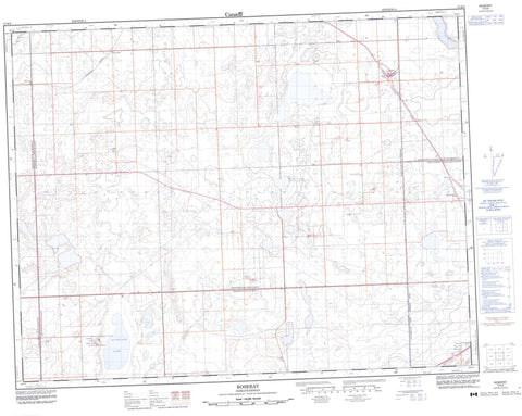 072K08 Roseray Canadian topographic map, 1:50,000 scale