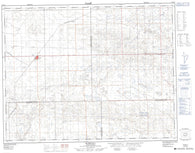 072K12 Burstall Canadian topographic map, 1:50,000 scale