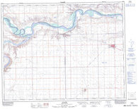 072K13 Leader Canadian topographic map, 1:50,000 scale