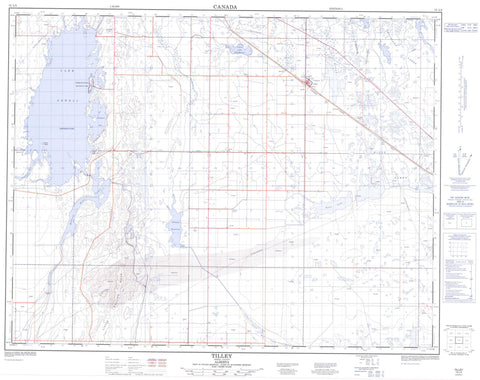 072L05 Tilley Canadian topographic map, 1:50,000 scale