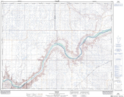 072L14 Howie Canadian topographic map, 1:50,000 scale