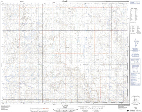 072M02 Cappon Canadian topographic map, 1:50,000 scale
