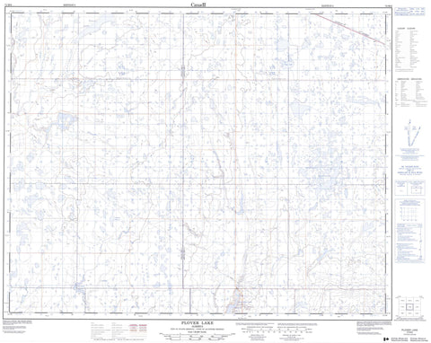072M06 Plover Lake Canadian topographic map, 1:50,000 scale