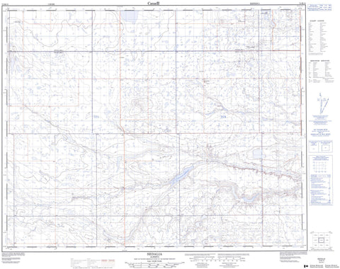 072M10 Sedalia Canadian topographic map, 1:50,000 scale