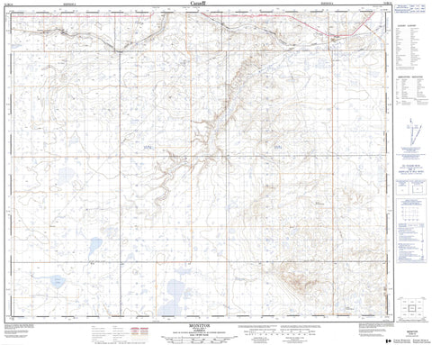 072M15 Monitor Canadian topographic map, 1:50,000 scale