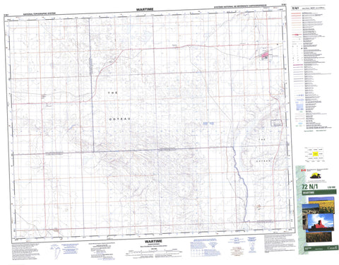 072N01 Wartime Canadian topographic map, 1:50,000 scale