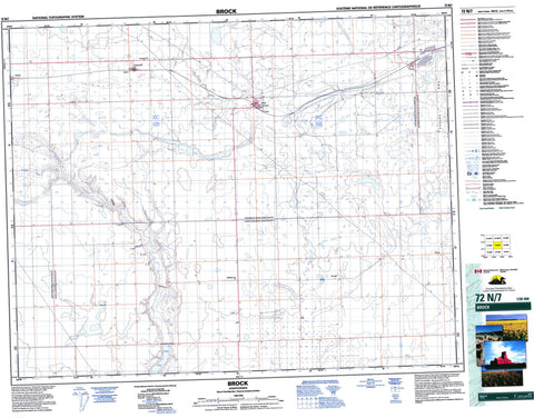 072N07 Brock Canadian topographic map, 1:50,000 scale