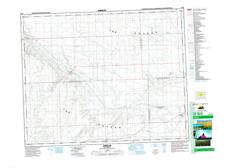 072N09 Anglia Canadian topographic map, 1:50,000 scale