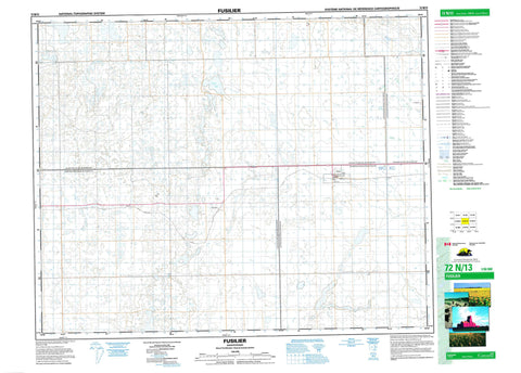 072N13 Fusilier Canadian topographic map, 1:50,000 scale