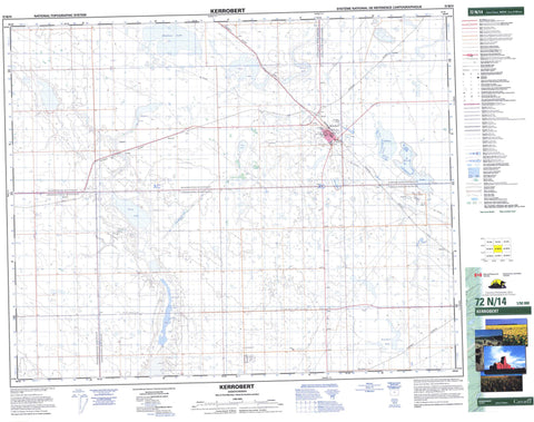 072N14 Kerrobert Canadian topographic map, 1:50,000 scale