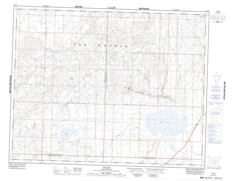 072O03 Tullis Canadian topographic map, 1:50,000 scale