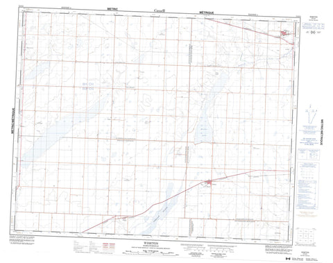 072O05 Wiseton Canadian topographic map, 1:50,000 scale