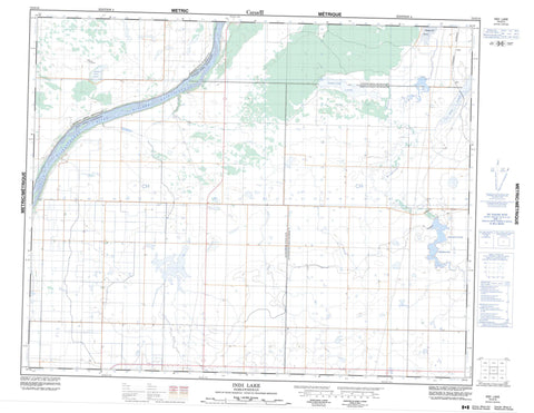 072O10 Indi Lake Canadian topographic map, 1:50,000 scale