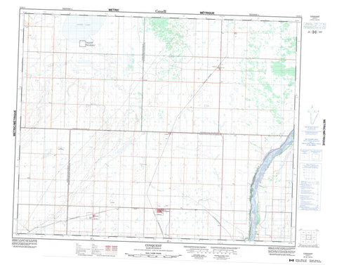 072O11 Conquest Canadian topographic map, 1:50,000 scale