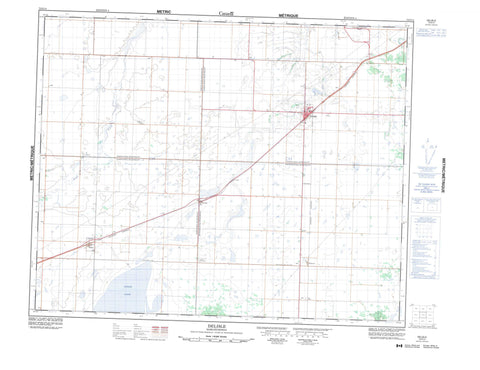 072O14 Delisle Canadian topographic map, 1:50,000 scale