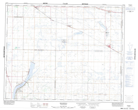 072O16 Bradwell Canadian topographic map, 1:50,000 scale