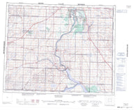 072O Rosetown Canadian topographic map, 1:250,000 scale