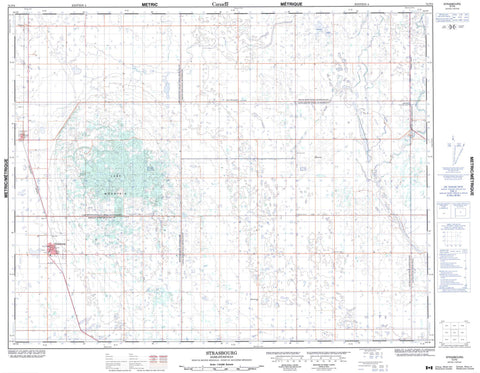 072P02 Strasbourg Canadian topographic map, 1:50,000 scale