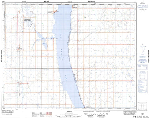 072P03 Liberty Canadian topographic map, 1:50,000 scale