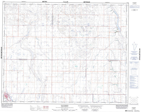 072P05 Davidson Canadian topographic map, 1:50,000 scale