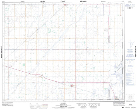 072P15 Jansen Canadian topographic map, 1:50,000 scale