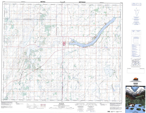 073A12 Wakaw Canadian topographic map, 1:50,000 scale