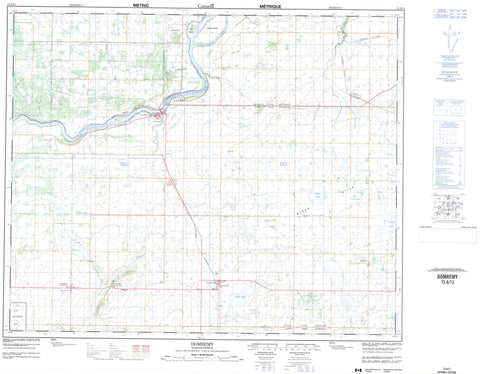 073A13 Domremy Canadian topographic map, 1:50,000 scale