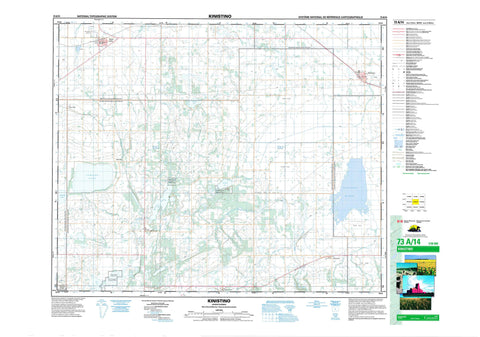 073A14 Kinistino Canadian topographic map, 1:50,000 scale