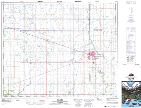 073A15 Melfort Canadian topographic map, 1:50,000 scale