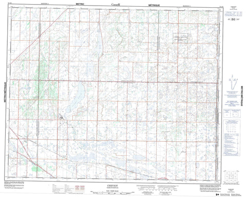 073B01 Cheviot Canadian topographic map, 1:50,000 scale