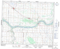 073B06 Borden Canadian topographic map, 1:50,000 scale