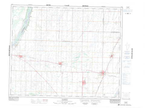 073B07 Dalmeny Canadian topographic map, 1:50,000 scale