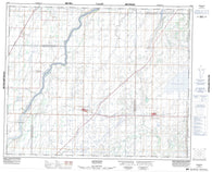 073B08 Aberdeen Canadian topographic map, 1:50,000 scale