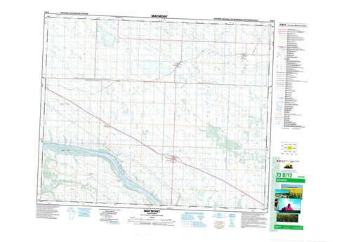 073B12 Maymont Canadian topographic map, 1:50,000 scale