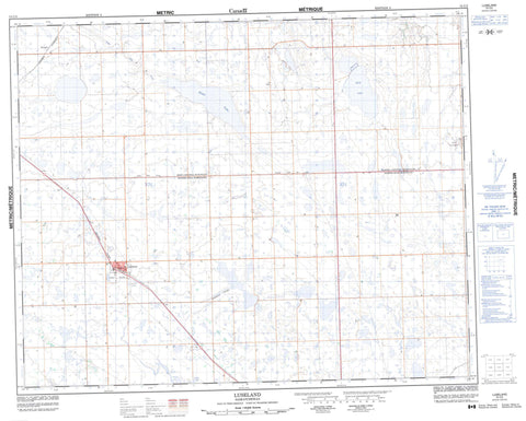 073C03 Luseland Canadian topographic map, 1:50,000 scale