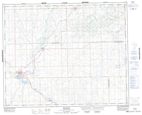 073C05 Macklin Canadian topographic map, 1:50,000 scale