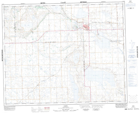 073C06 Unity Canadian topographic map, 1:50,000 scale