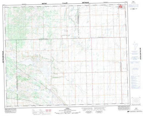 073C11 Vera Canadian topographic map, 1:50,000 scale