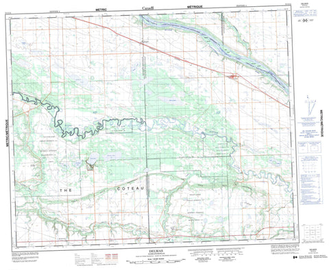 073C15 Delmas Canadian topographic map, 1:50,000 scale