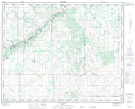 073D06 Brownfield Canadian topographic map, 1:50,000 scale
