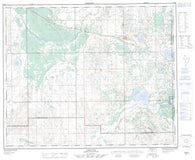 073D09 Chauvin Canadian topographic map, 1:50,000 scale