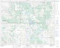 073D10 Hughenden Canadian topographic map, 1:50,000 scale