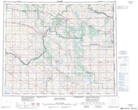 073D Wainwright Canadian topographic map, 1:250,000 scale