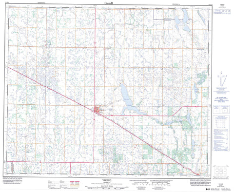 073E04 Viking Canadian topographic map, 1:50,000 scale