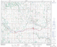 073E06 Mannville Canadian topographic map, 1:50,000 scale
