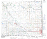 073E08 Lloydminster Canadian topographic map, 1:50,000 scale