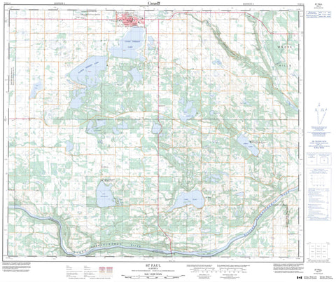 073E14 St Paul Canadian topographic map, 1:50,000 scale
