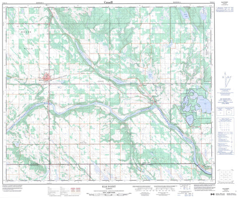 073E15 Elk Point Canadian topographic map, 1:50,000 scale